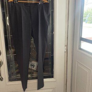 Calvin Klein Mens Skinny fit Dress Pants 38 / 32 Grey Solid Stretch